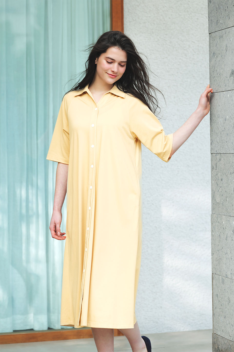 【P04】ポロワンピース院内着