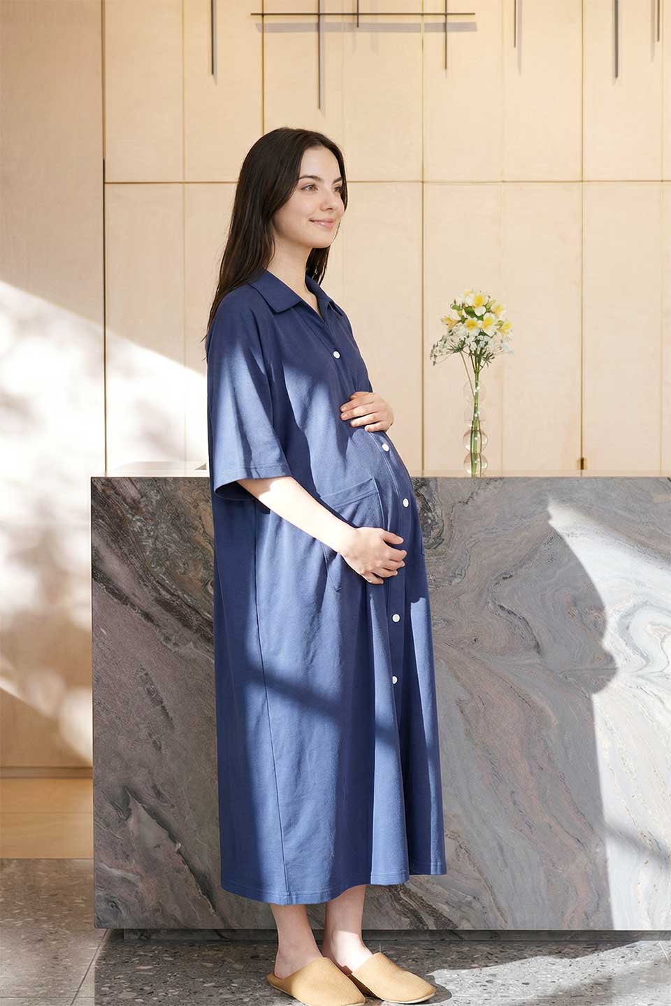 【B04】ポロワンピース分娩着