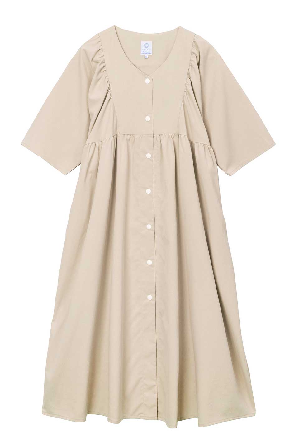 【P05】Vネックギャザー院内着