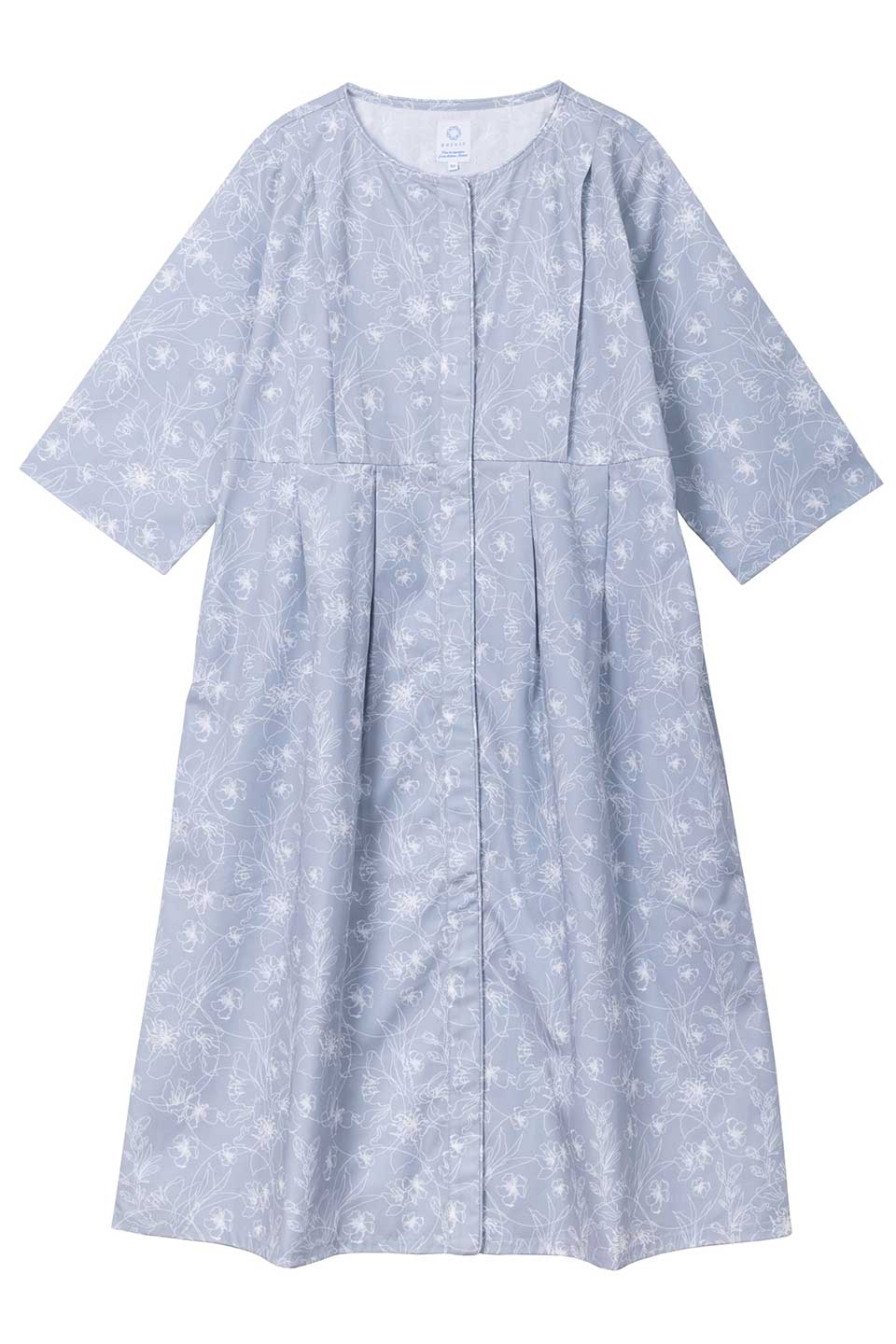 【P02】ウエストタックサテン院内着