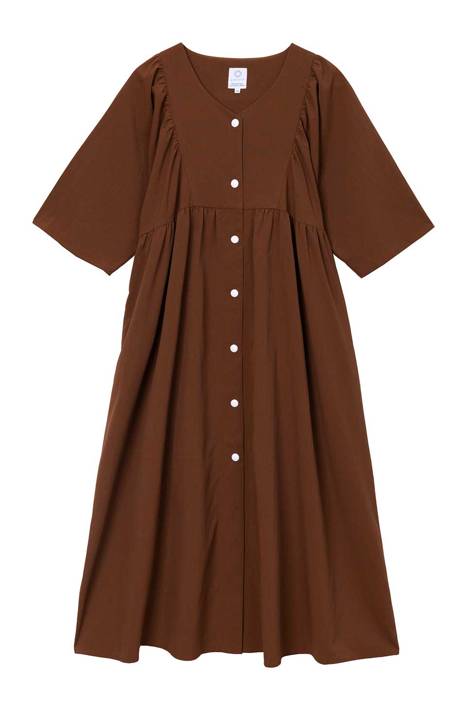 【P05】Vネックギャザー院内着