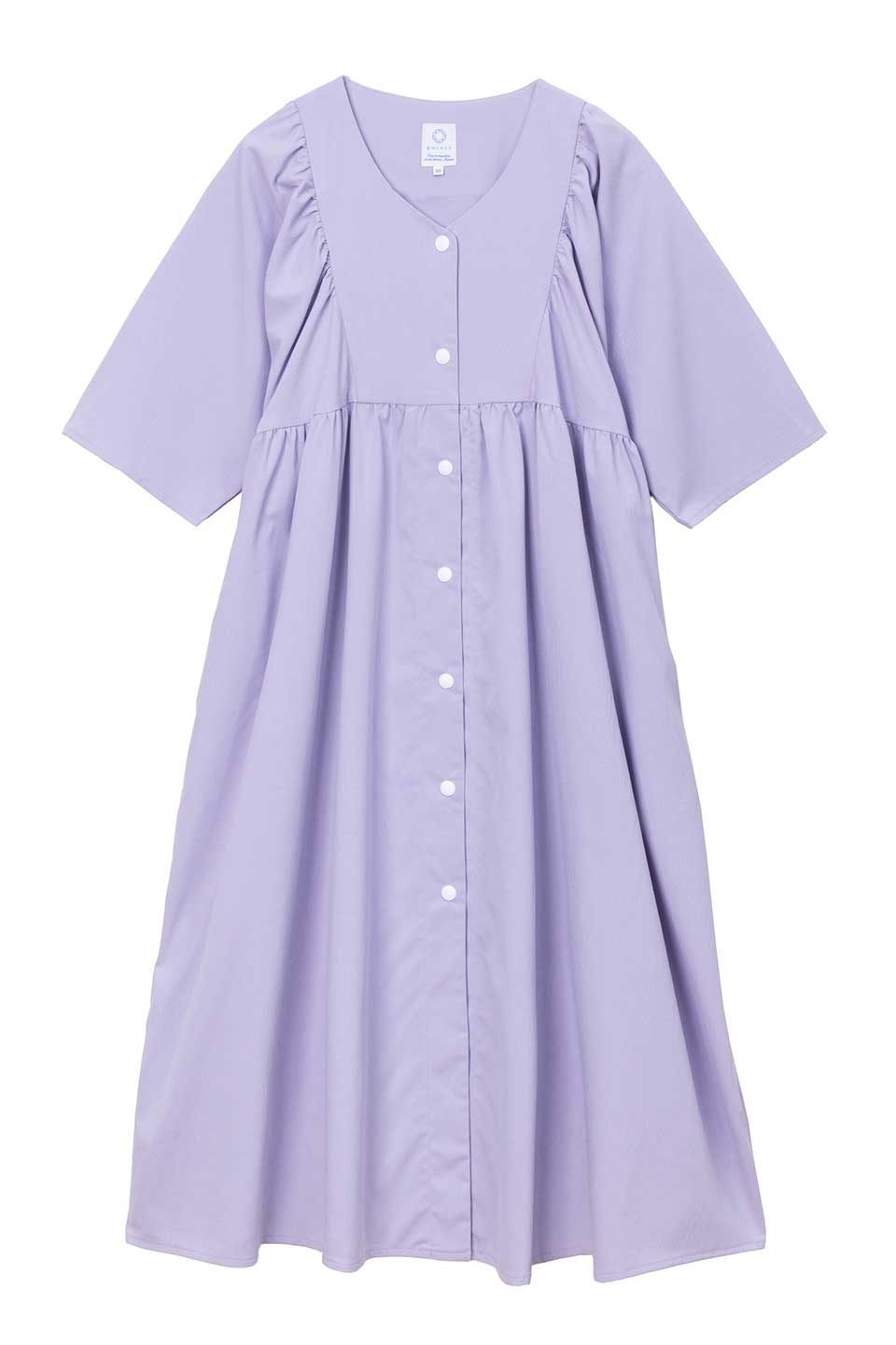 【P05】Vネックギャザー院内着