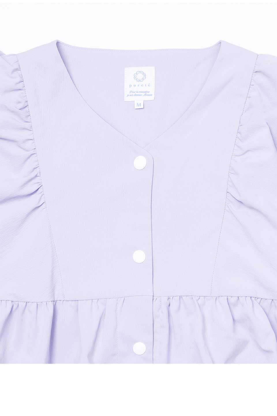 【P05】Vネックギャザー院内着