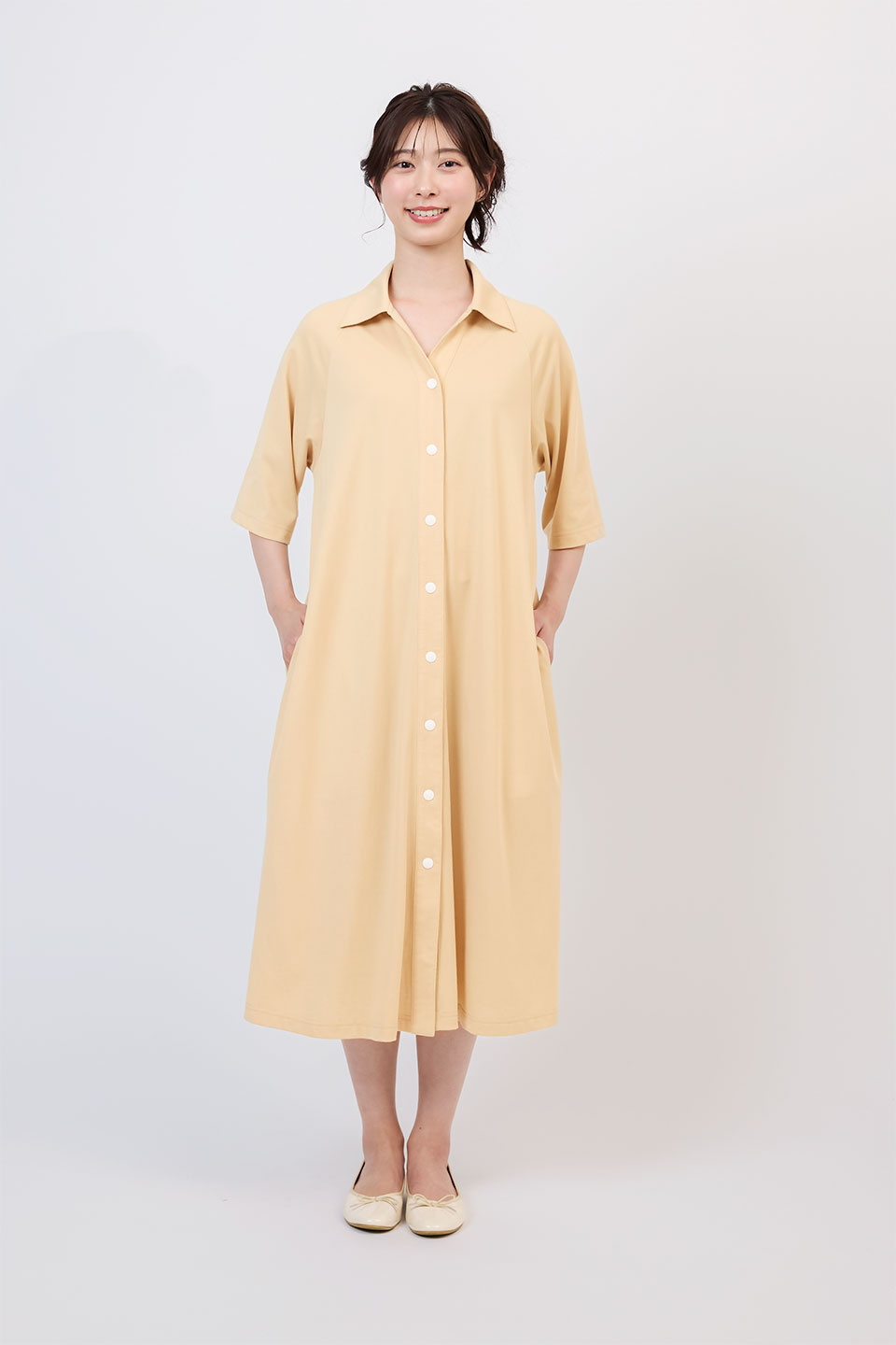 【P04】ポロワンピース院内着