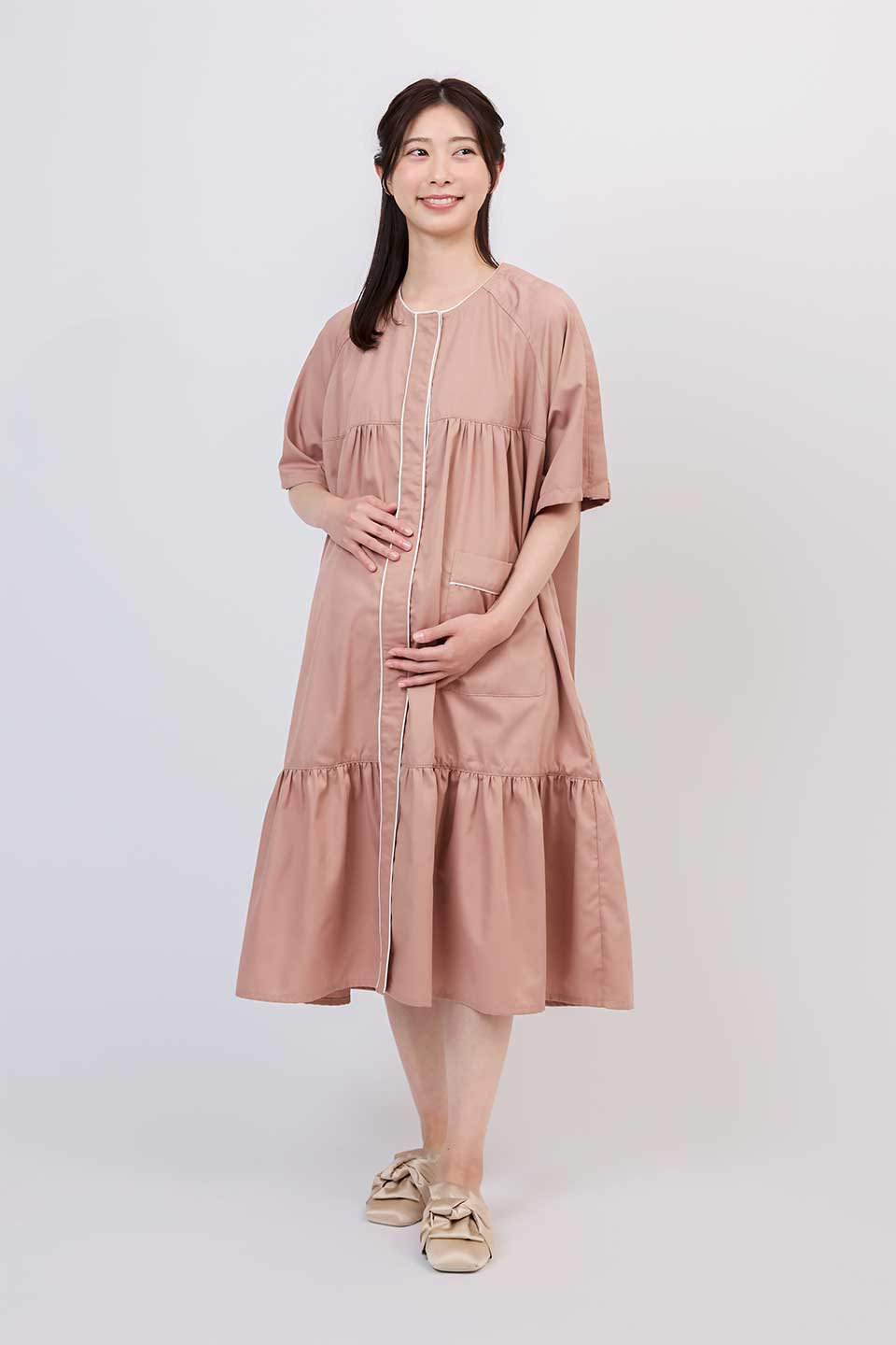 【B03】ティアードギャザー分娩着