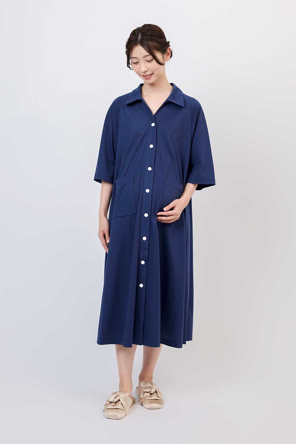 【B04】ポロワンピース分娩着