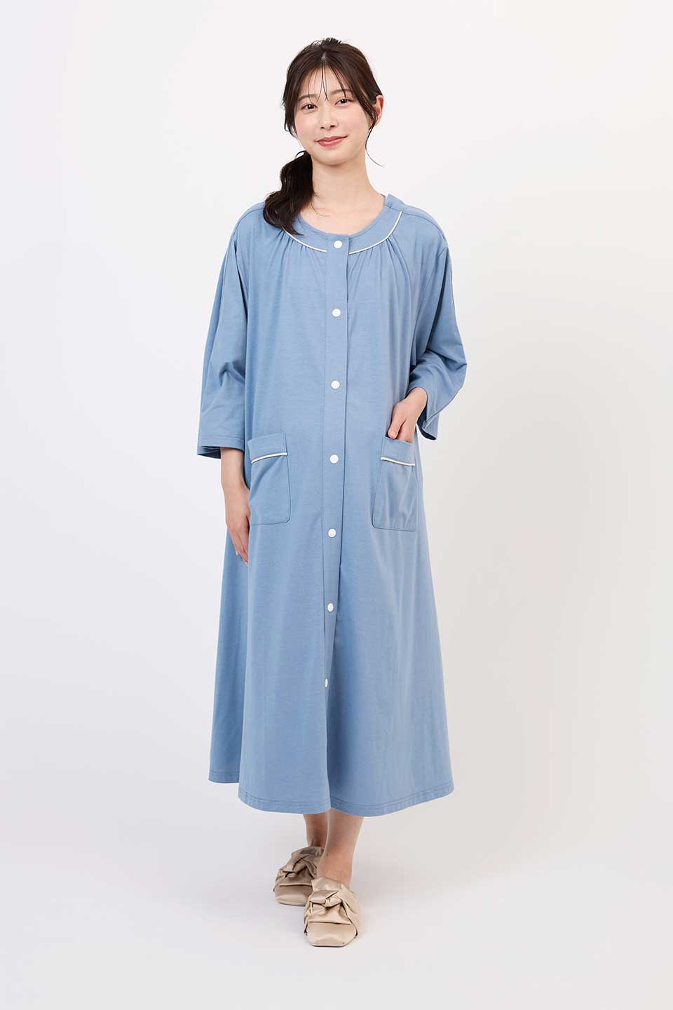 【B06】クルーネック分娩着