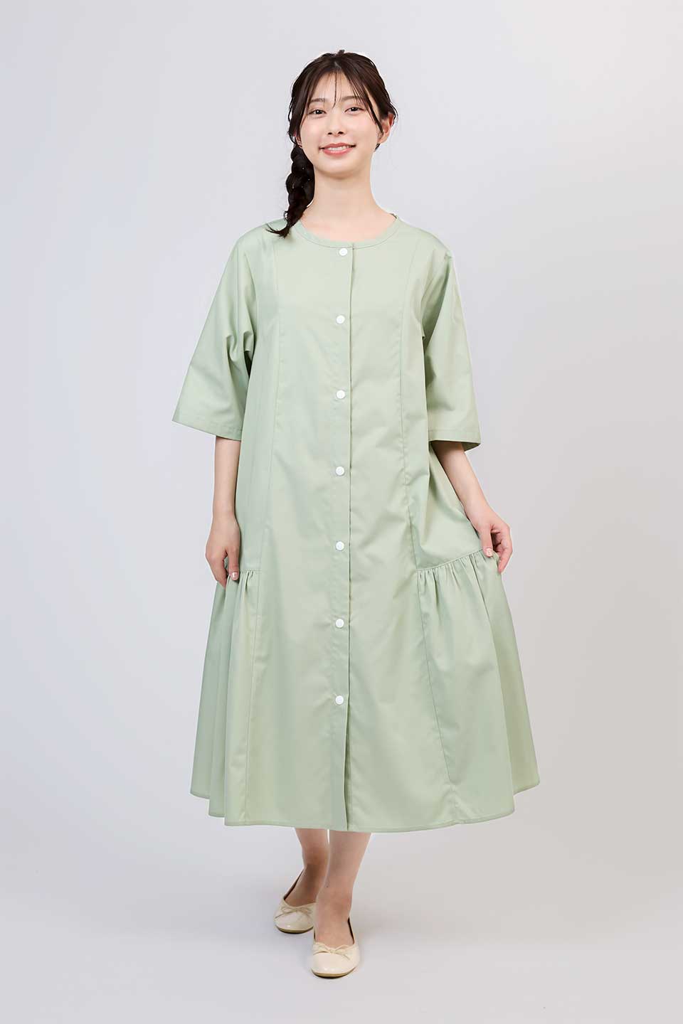 【P03】サイドギャザー院内着