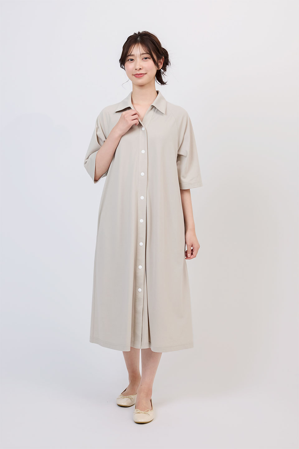 【P04】ポロワンピース院内着