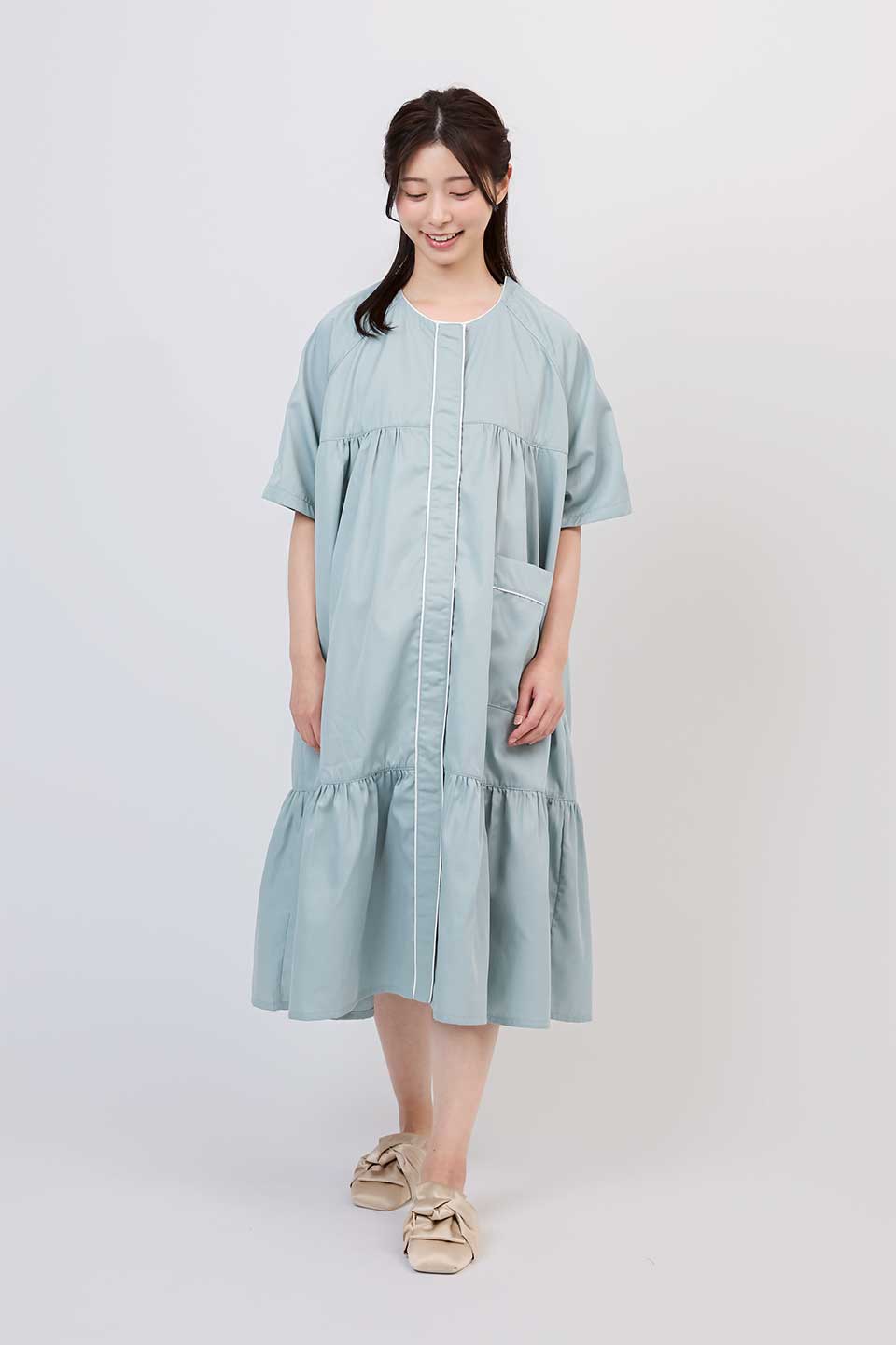 【B03】ティアードギャザー分娩着