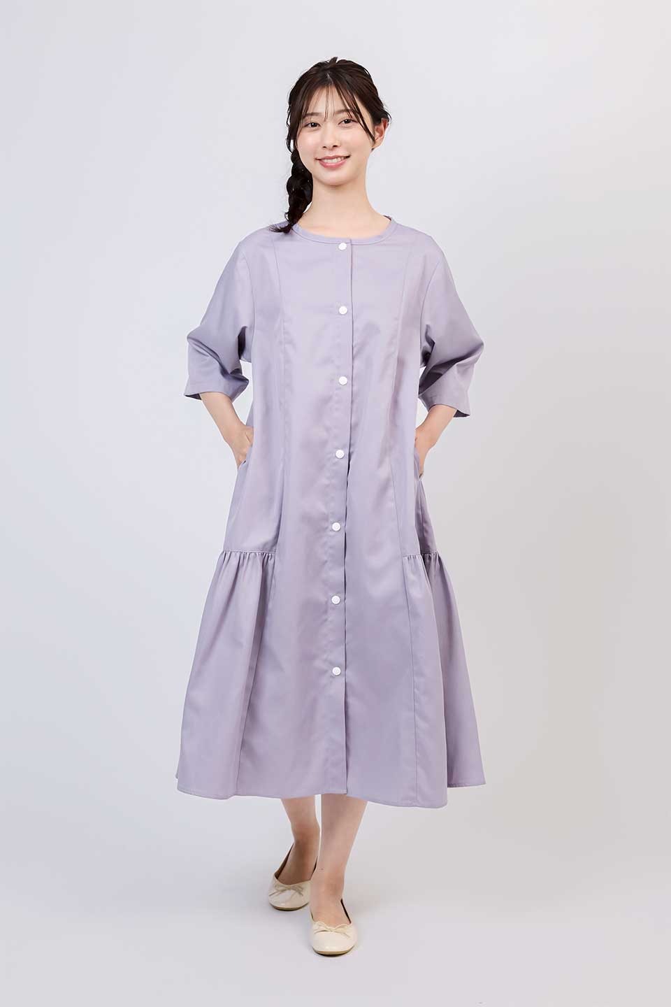 【P03】サイドギャザー院内着