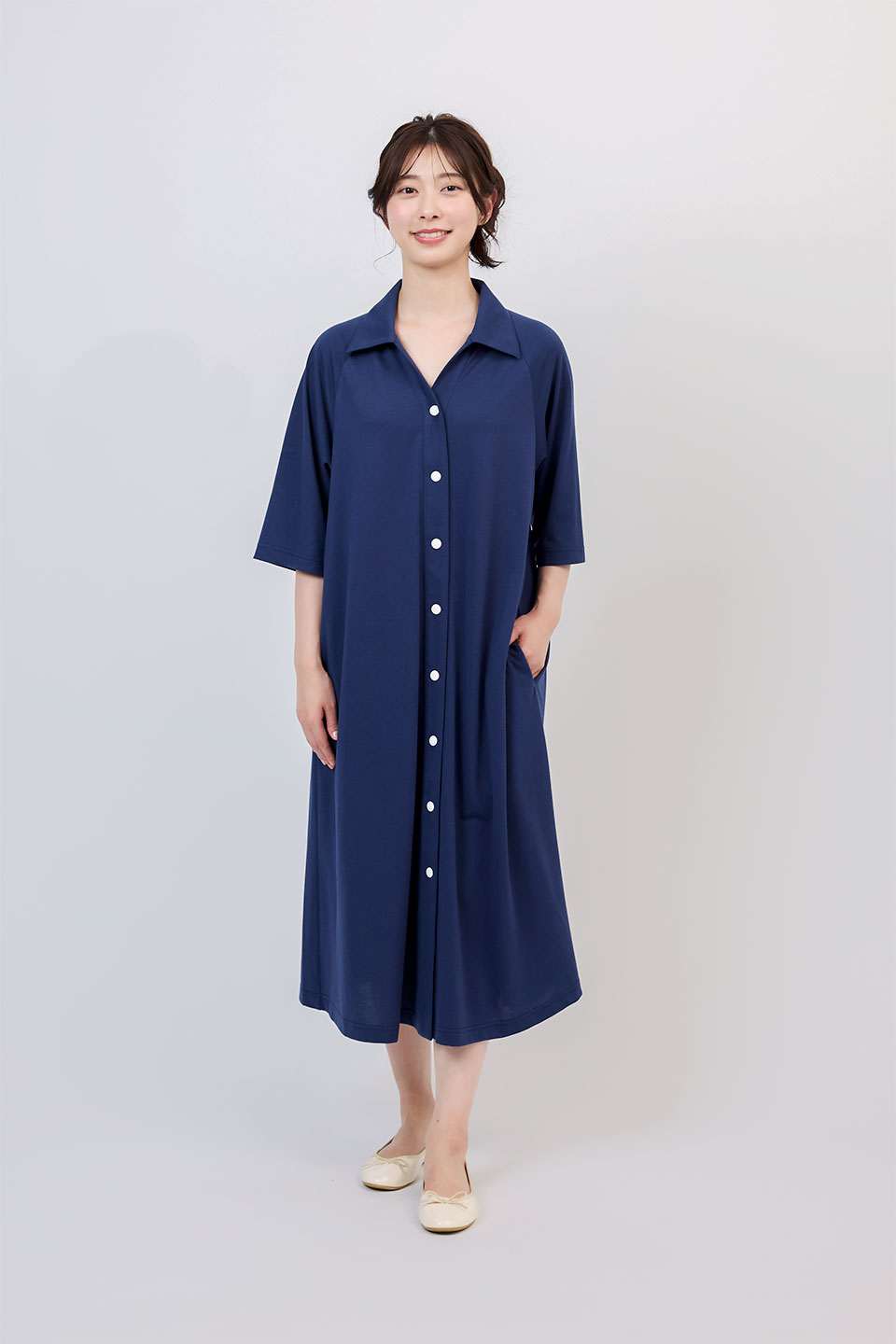 【P04】ポロワンピース院内着