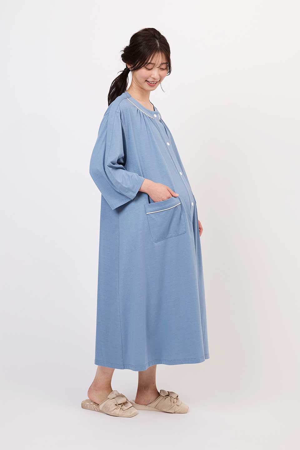 【B06】クルーネック分娩着