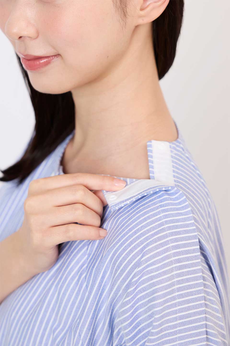 【B01】ストライプAライン分娩着