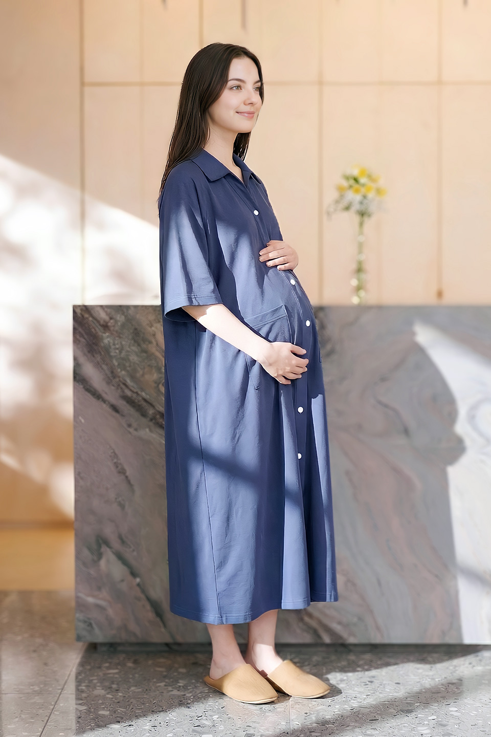 【B04】ポロワンピース分娩着
